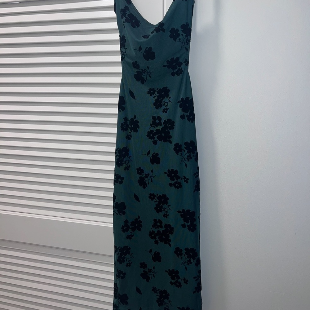 Vintage Floral Teal Dress